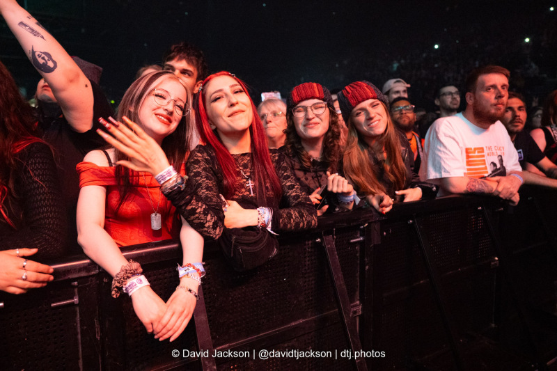 Fans on the barrier watching Twenty One Pilots at the bp pulse LIVE arena in Birmingham on Tuesday, May 6, 2025. Photo by David Jackson.
