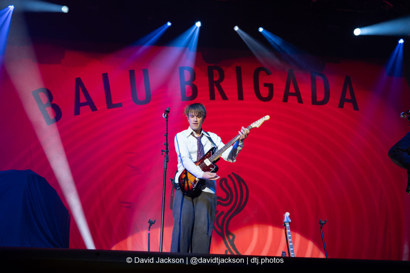 Balu Brigada on stage at the bp pulse LIVE arena in Birmingham on Tuesday, May 6, 2025. Photo by David Jackson.