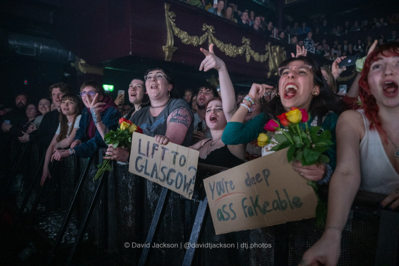 Bleachers on stage at the O2 Institute in Birmingham on Saturday, March 23, 2024. Photo by David Jackson.