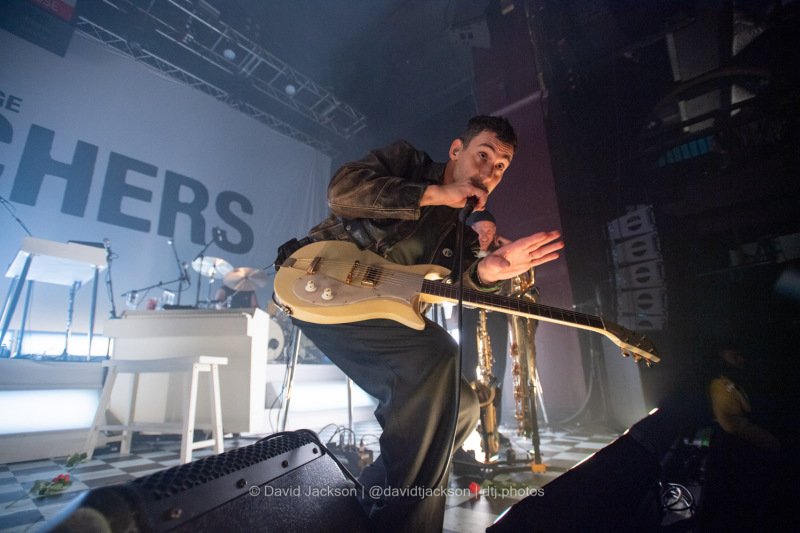 Bleachers on stage at the O2 Institute in Birmingham on Saturday, March 23, 2024. Photo by David Jackson.