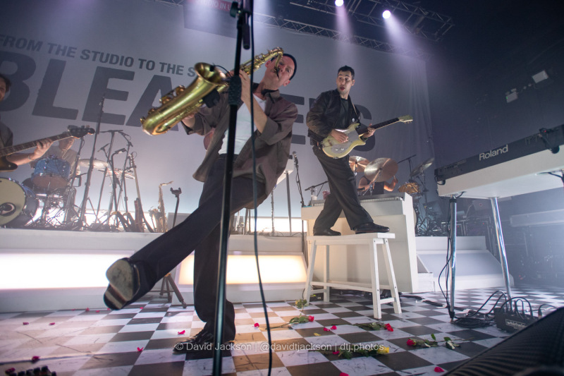Bleachers on stage at the O2 Institute in Birmingham on Saturday, March 23, 2024. Photo by David Jackson.
