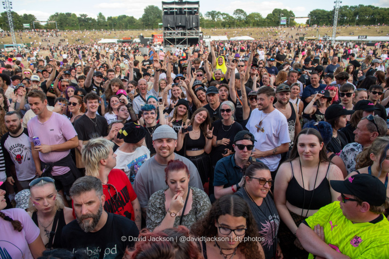 Fans at Bludfest at The National Bowl, Milton Keynes on Sunday, August 12, 2024. Photo by David Jackson