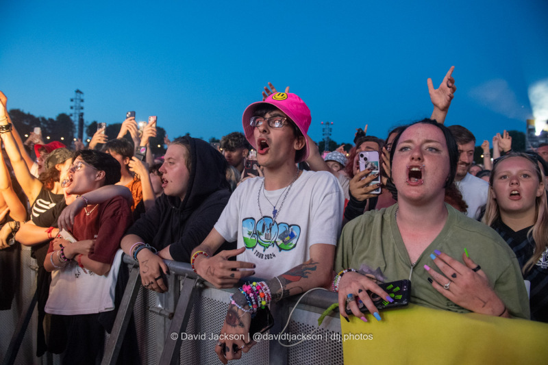 Fans at Bludfest at The National Bowl, Milton Keynes on Sunday, August 12, 2024. Photo by David Jackson