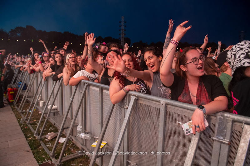 Fans at Bludfest at The National Bowl, Milton Keynes on Sunday, August 12, 2024. Photo by David Jackson