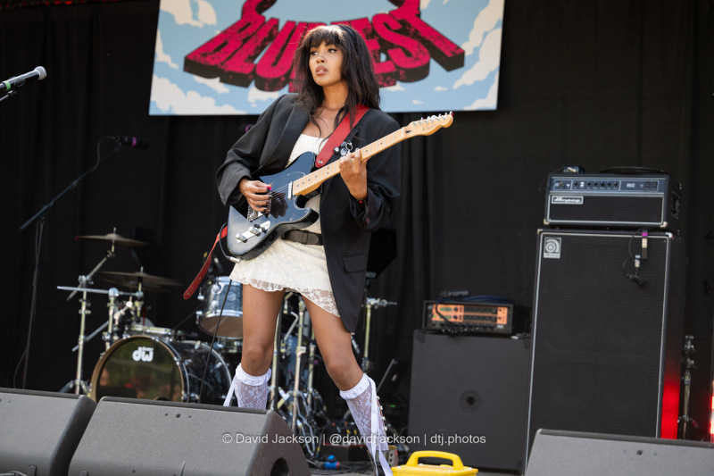 Aziya on stage at Bludfest at The National Bowl, Milton Keynes on Sunday, August 12, 2024. Photo by David Jackson