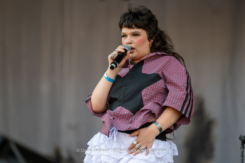 Lola Young on stage at Bludfest at The National Bowl, Milton Keynes on Sunday, August 12, 2024. Photo by David Jackson
