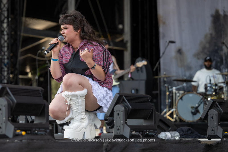 Lola Young on stage at Bludfest at The National Bowl, Milton Keynes on Sunday, August 12, 2024. Photo by David Jackson