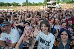Fans watching acts perform at Bludfest at The National Bowl in Milton Keynes on Saturday, June 21, 2025. Photo by David Jackson.