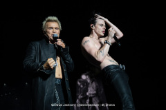 Billy Idol and Yungblud on stage at The National Bowl in Milton Keynes on Saturday, June 21, 2025. Photo by David Jackson.