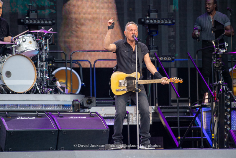 Bruce Springsteen performing at Villa Park, Birmingham, on Friday, June 16, 2023. Photo by David Jackson.