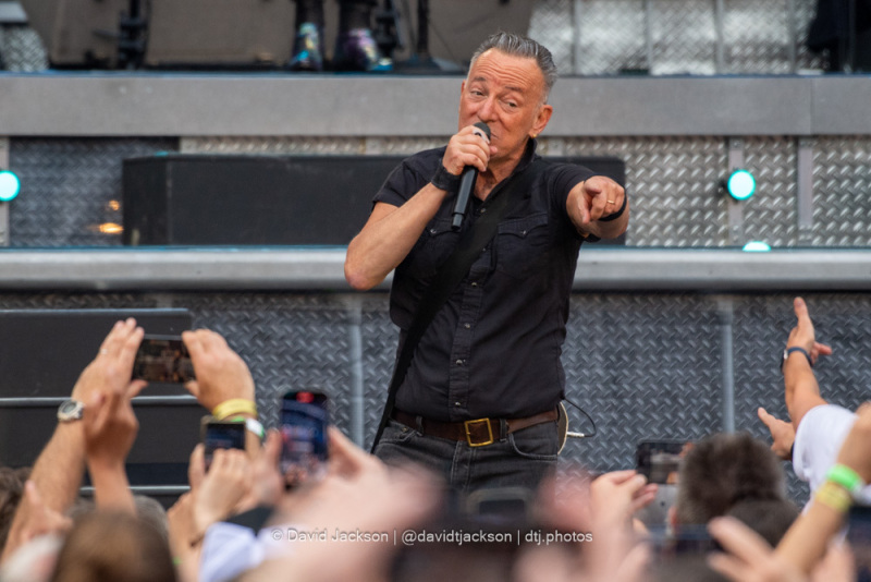 Bruce Springsteen performing at Villa Park, Birmingham, on Friday, June 16, 2023. Photo by David Jackson.