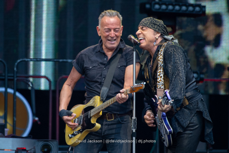Bruce Springsteen Steven Van Zandt performing at Villa Park, Birmingham, on Friday, June 16, 2023. Photo by David Jackson.