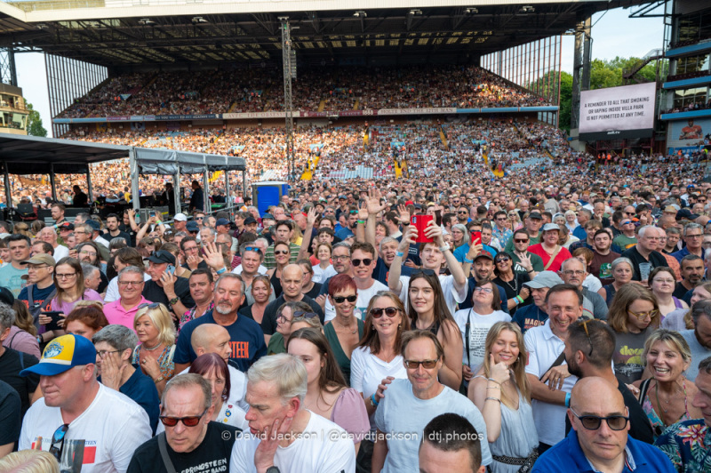 Fans inside Villa Park, Birmingham, on Friday, June 16, 2023. Photo by David Jackson.