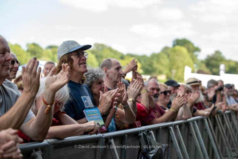 Crowds watching acts on the opening day of Cropredy Convention 2023. Photo by David Jackson.