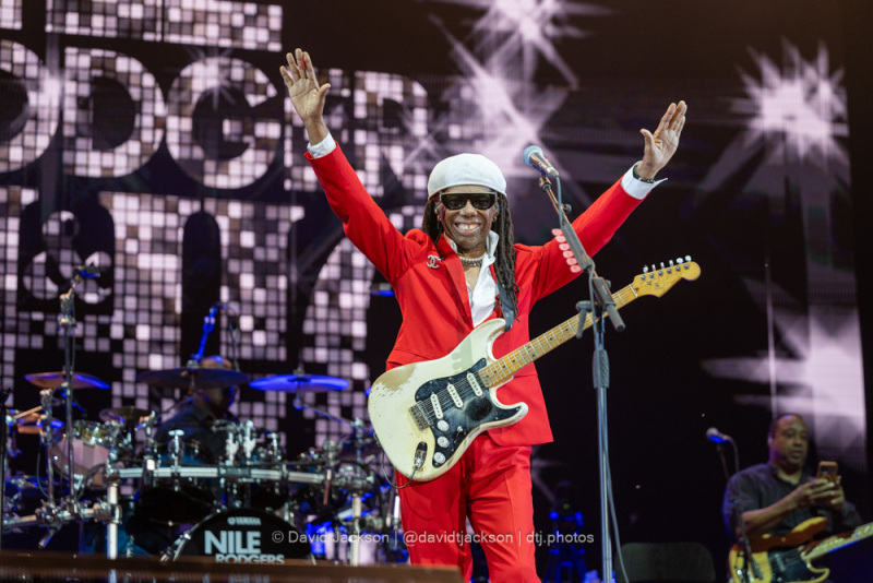 Nile Rodgers and CHIC headlining the opening day of Cropredy Convention 2023. Photo by David Jackson.