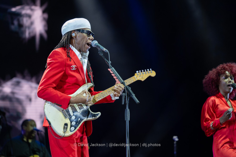 Nile Rodgers and CHIC headlining the opening day of Cropredy Convention 2023. Photo by David Jackson.