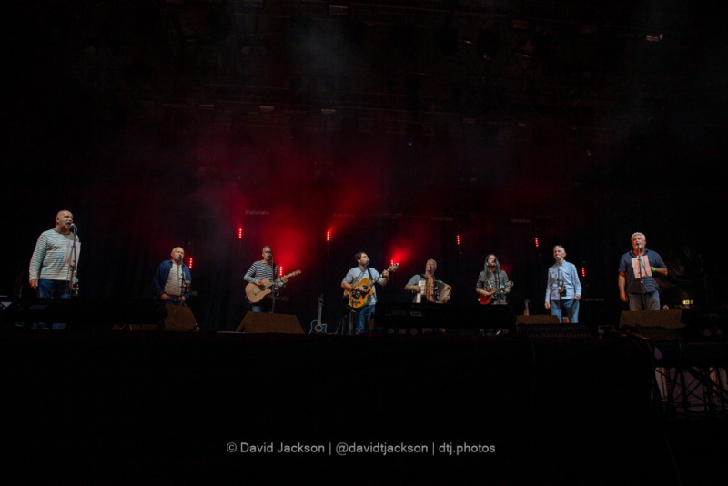 Fisherman's Friends performing on the second day of Cropredy Convention 2023. Photo by David Jackson.