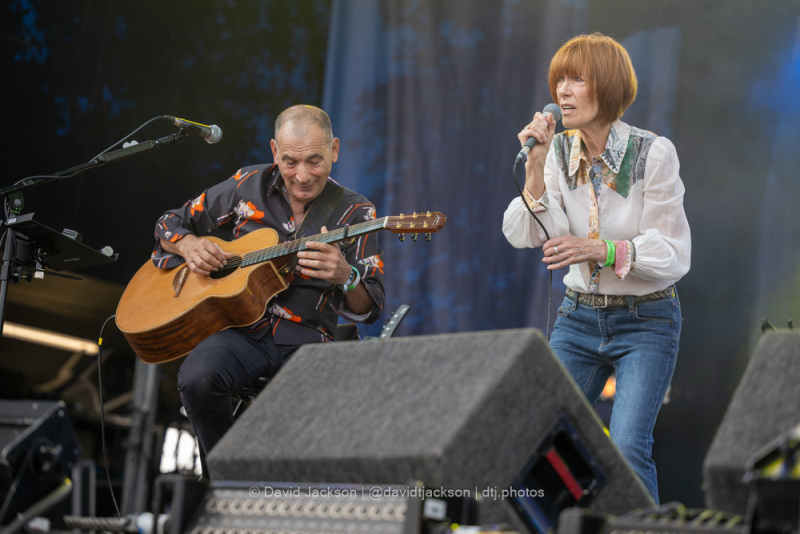 Kiki Dee & Carmelo Luggeri performing on the second day of Cropredy Convention 2023. Photo by David Jackson.