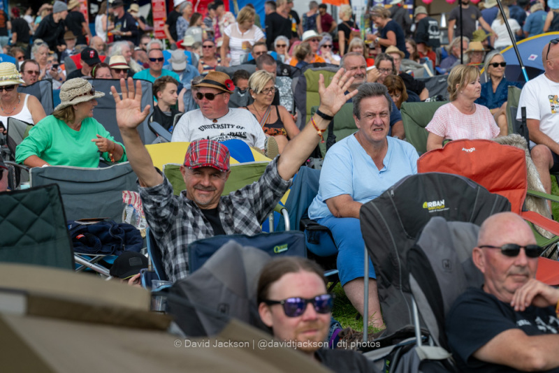 Crowds watching acts performing on the second day of Cropredy Convention 2023. Photo by David Jackson.