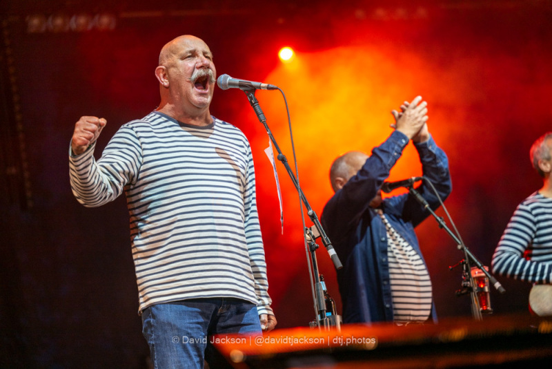 Fisherman's Friends performing on the second day of Cropredy Convention 2023. Photo by David Jackson.