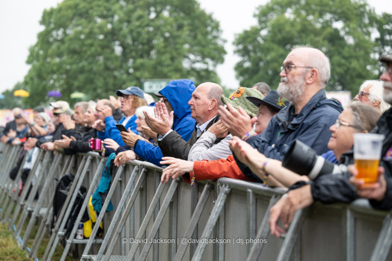 Crowds watching acts performing at Cropredy Convention on Thursday, August 8, 2024. Photo by David Jackson.