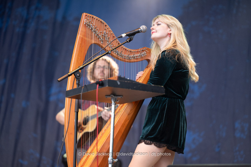 Kathryn Tickell and The Darkening on stage at Cropredy Convention on Thursday, August 8. Photo by David Jackson.