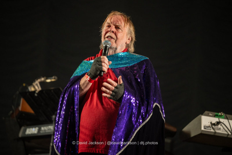 Rick Wakeman and The English Rock Ensemble on stage at Cropredy Convention on Thursday, August 8, 2024. Photo by David Jackson.