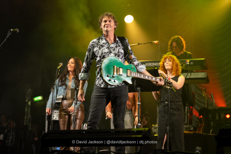 Rick Wakeman and The English Rock Ensemble on stage at Cropredy Convention on Thursday, August 8, 2024. Photo by David Jackson.