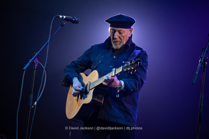 Richard Thompson onstage at Cropredy Convention on Friday, August 9, 2024. Photo by David Jackson.