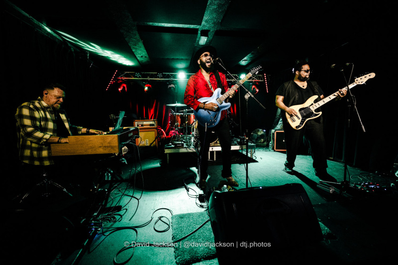Darnell Cole & The Vibe on stage at The Black Prince in Northampton on Friday, July 19, 2024. Photo by David Jackson.