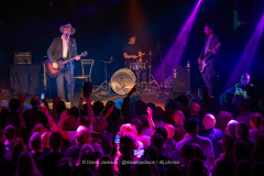 Pete Doherty on stage at the Roadmender in Northampton on Wednesday, August 29, 2024, with Babyshambles members Drew McConnell and Adam Ficek. Photo by David Jackson.