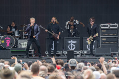 Billy Idol on stage at The National Bowl in Milton Keynes on Sunday, June 22, 2025. Photo by David Jackson.