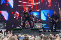 Billy Idol on stage at The National Bowl in Milton Keynes on Sunday, June 22, 2025. Photo by David Jackson.