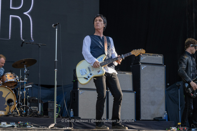 Johnny Marr on stage at Warwick Castle on Sunday, July 21. Photo by David Jackson.