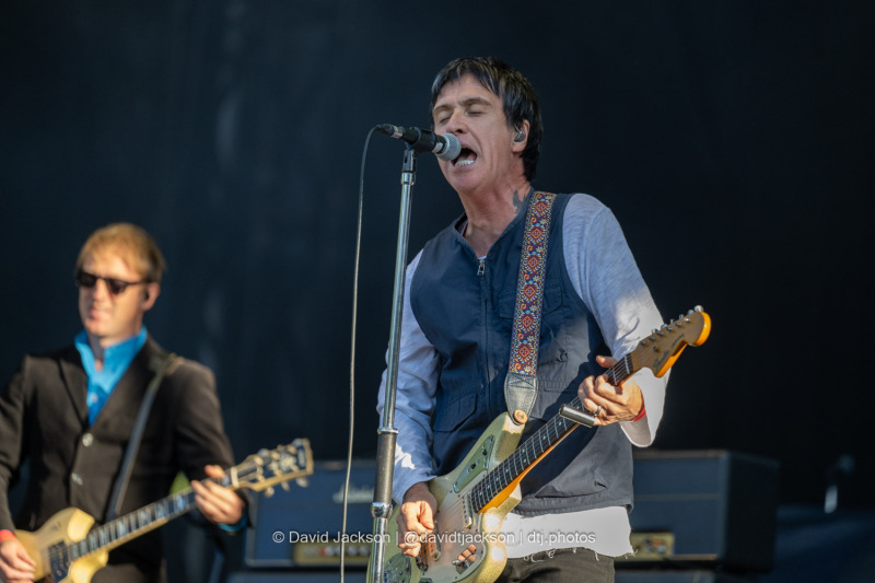 Johnny Marr on stage at Warwick Castle on Sunday, July 21. Photo by David Jackson.