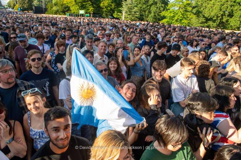 Music fans watching acts perform at Warwick Castle on Sunday, July 21. Photo by David Jackson.