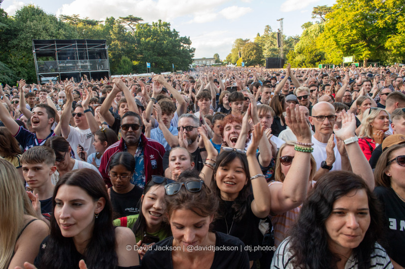 Music fans watching acts perform at Warwick Castle on Sunday, July 21. Photo by David Jackson.
