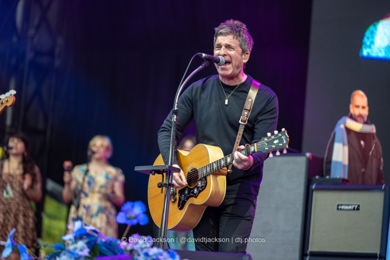 Noel Gallagher’s High Flying Birds on stage at Warwick Castle on Sunday, July 21. Photo by David Jackson.