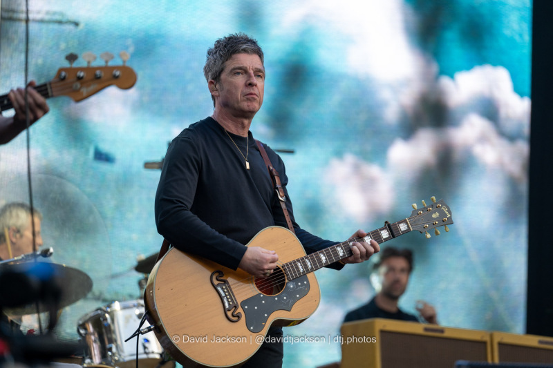 Noel Gallagher’s High Flying Birds on stage at Warwick Castle on Sunday, July 21. Photo by David Jackson.