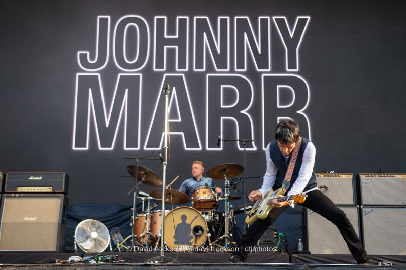 Johnny Marr on stage at Warwick Castle on Sunday, July 21. Photo by David Jackson.
