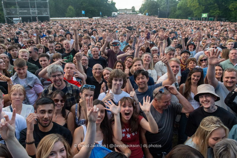Music fans watching acts perform at Warwick Castle on Sunday, July 21. Photo by David Jackson.