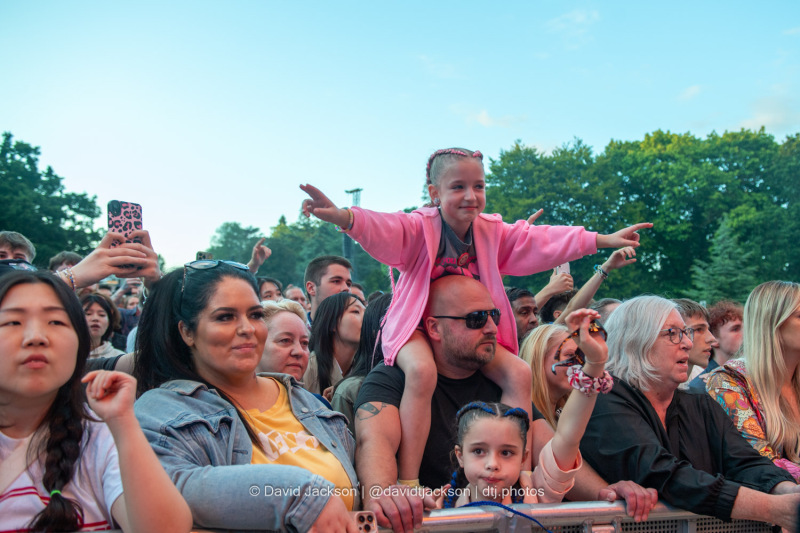Music fans watching acts perform at Warwick Castle on Sunday, July 21. Photo by David Jackson.
