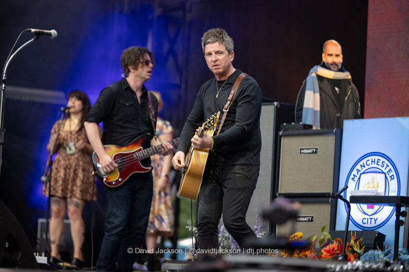 Noel Gallagher’s High Flying Birds on stage at Warwick Castle on Sunday, July 21. Photo by David Jackson.
