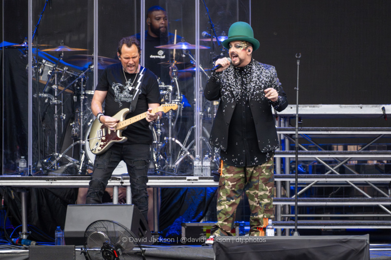 Culture Club on stage at the cinch Stadium, Franklin's Gardens, Northampton, on Wednesday, June 28, 2023.