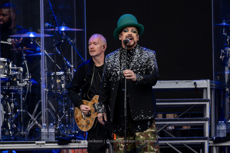Culture Club on stage at the cinch Stadium, Franklin's Gardens, Northampton, on Wednesday, June 28, 2023.