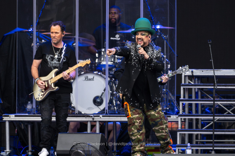 Culture Club on stage at the cinch Stadium, Franklin's Gardens, Northampton, on Wednesday, June 28, 2023.