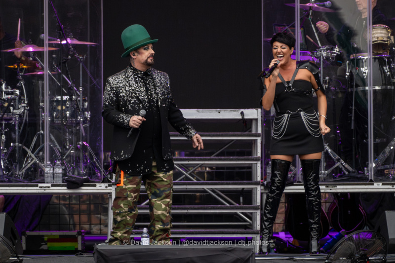 Culture Club on stage at the cinch Stadium, Franklin's Gardens, Northampton, on Wednesday, June 28, 2023.