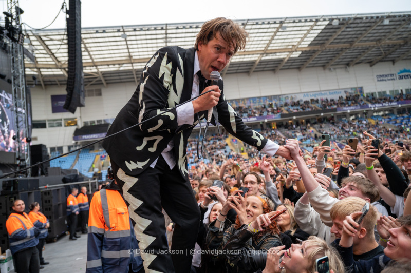 The Hives performing at the Coventry Building Society Arena in Coventry on Wednesday, May 31, 2023. Photo by David Jackson.
