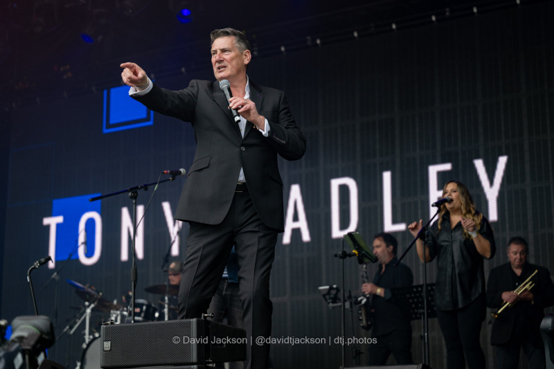 Tony Hadley on stage at Let’s Rock Northampton at Delapré Park on Saturday, June 15. Photo by David Jackson.