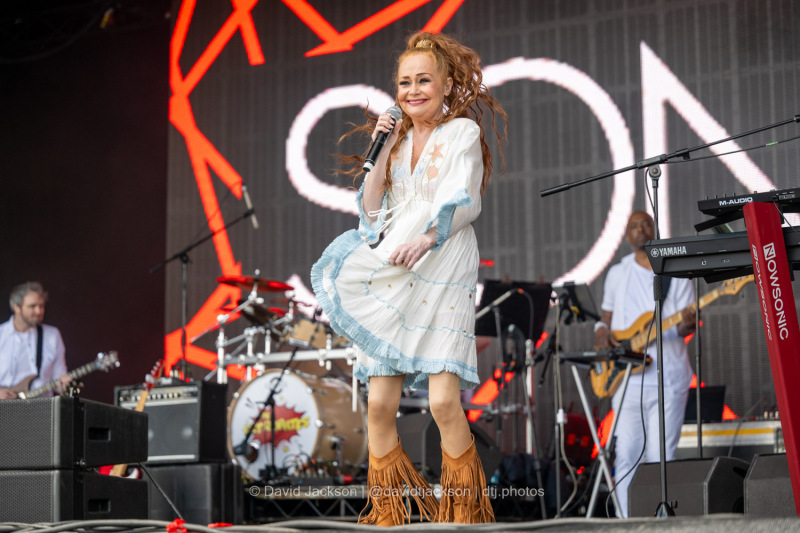 Sonia on stage at Let’s Rock Northampton at Delapré Park on Saturday, June 15. Photo by David Jackson.
